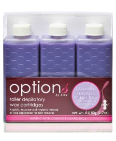 Options Lavender Shimmer Creme Wax Roller Depilatory Wax Cartridges