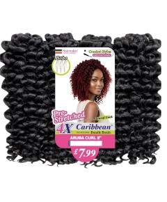 Boho Caribbean X4 Pre Stretched Aruba Curl Bundle Braids