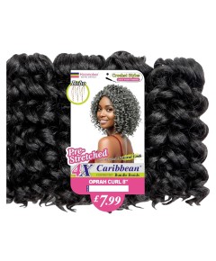 Boho Caribbean X4 Pre Stretched Oprah Curl Bundle Braids