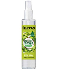 Inecto Naturals Lime And Mint Coconut Infusion Body Spray
