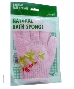 Jennifer Natural Bath Sponge Gloves