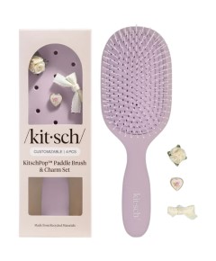 Kitsch Pop Costomizable Paddle Brush And Charm Set