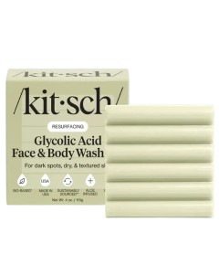 Kitsch Resurfacing Glycolic Acid Face And Body Wash Bar