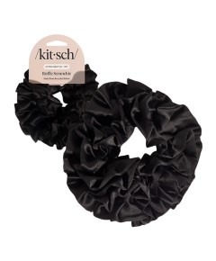 Kitsch Ruffle Scrunchie Black