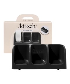 Kitsch Self Draining Soap Dish Black