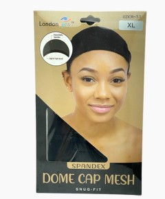 Spandex Snug Fit Mesh Dome Cap Black