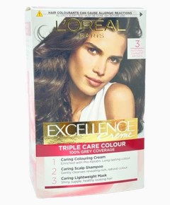 Excellence Creme Triple Care Colour 3 Natural Darkest Brown