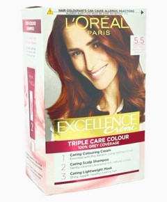 Excellence Creme Triple Care Colour 5.5 Natural Mahogany Brown