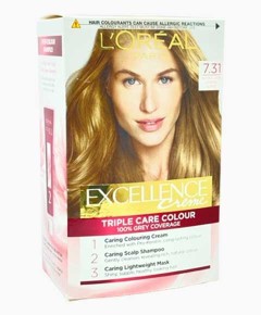 Excellence Creme Triple Care Colour 7.31 Natural Dark Caramel Blonde