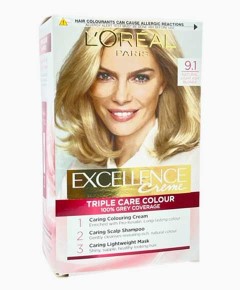 Excellence Creme Triple Care Colour 9.1 Natural Light Ash Blonde
