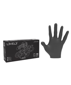 Level 3 Nitrile Black Gloves Medium