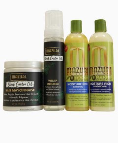 Olive Oil Shampoo And Conditioner With Black Castor Oil Mouse And Mayonnaise Bundle