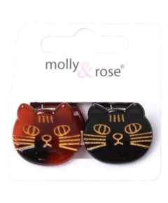 Card Of 2 Cat Shaped Mini Clamps 9747