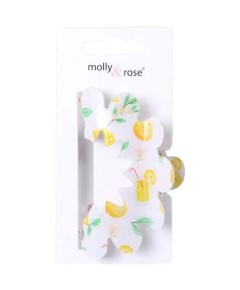 Lemon Print Zigzag Clamp 9740