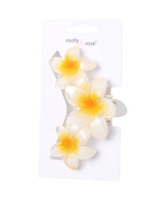 Multi Hibiscus Flower Shaped Hair Clamp Assorted 9726