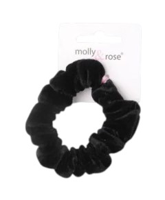 Small Black Velvet Scrunchie 7981