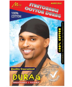 Murry Collection Stretchable Cotton Durag M4801blk