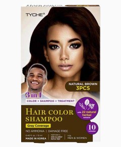 Tyche 3IN1 Hair Color Shampoo Natural Brown