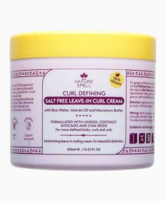 Nature Spell Curl Defining Salt Free Leave In Curl Cream