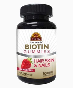 Okay Pure Naturals Hair Skin And Nails Strawberry Biotin Gummies