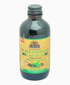 Black Jamaican Original Dark Castor Oil With Peppermint