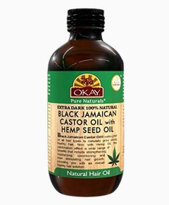 Okay Extra Dark Black Jamaican Castor Oil With Hemp Seed Oil