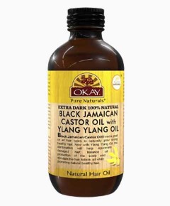 Okay Extra Dark Black Jamaican Castor Oil With Ylang Ylang Oil