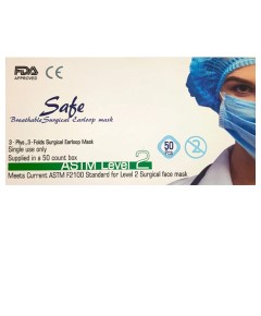 Safe Breathable Surgical Earloop Mask