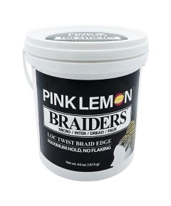 Pink Lemon Braiders Loc Twist Braid Edge Braiding Gel Maximum Hold No Flaking