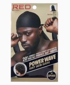Red By Kiss Power Wave Silky Satin Durag HD11 Black
