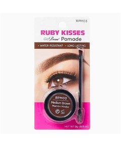 Ruby Kisses Go Brow Pomade RPM03 Medium Brown