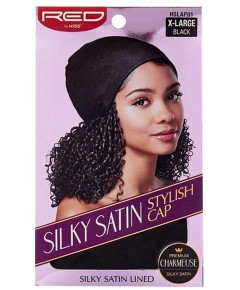 Silky Satin Stylish Cap HSLAP01 Black