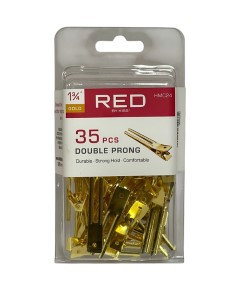 Red By Kiss Gold Double Prong Clips