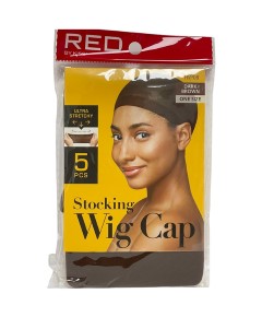 Stocking Wig Cap 5 Caps Value Pack Dark Brown HVP08