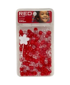 Red Kiss Regular Hair Beads HA15
