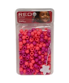 Red Kiss Regular Hair Beads HA17