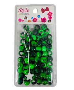 Style Collection Pattern Beads BD012 Black And Green