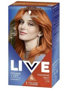 Live Colour Plus Lift Permanent Hair Colour Tangerine Twist L74