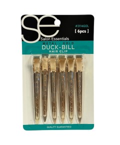 Salon Essentials Metal Gold Duck Bill Hair Clip 3114GOL
