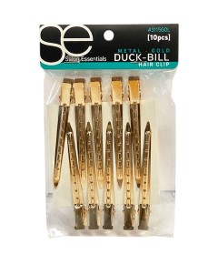 Salon Essentials Metal Gold Duck Bill Hair Clip 3115GOL
