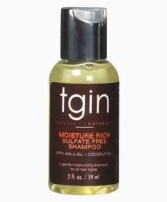 Tgin Moisture Rich Sulfate Free Shampoo Travel Size