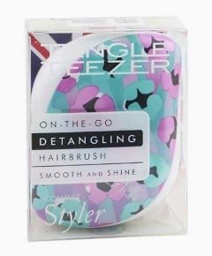 On The Go Detangling Hairbrush Compact Styler Pink Mint