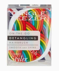On The Go Detangling Hairbrush Compact Styler Rainbow