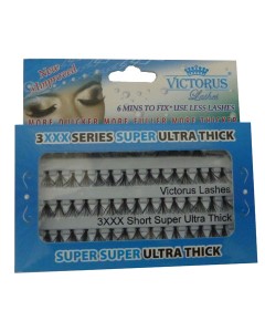 Victorus 3XXX Short Super Ultra Thick Black Lashes