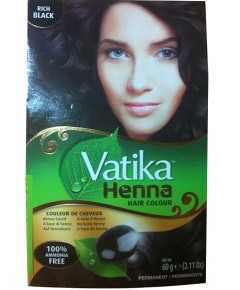 Vatika Henna Permanent Hair Color Rich Black