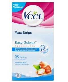 Easy Gel Sensitive Skin Wax Strips With Almond Oil