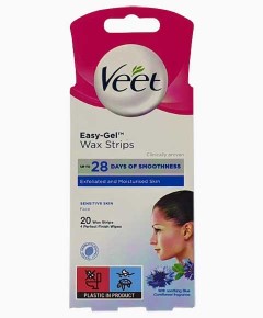 Veet Easy Gel Wax Strips For Sensitive Skin Face