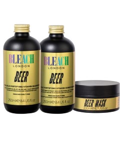 Protein Booster Trio Set Beer Shampoo Conditioner And Mask