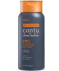 Cantu Men Shea Butter 3 In1 Shampoo Conditioner Body Wash