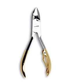 FineLines Cuticle Pliers Stainless Half Gold 53010
